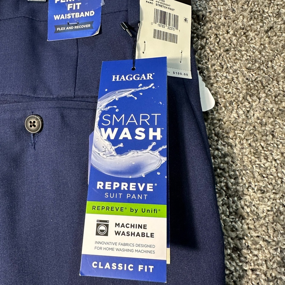 NWT men’s Haggar Classic fit smart wash dress pant Sz 42x29 - Picture 4 of 7